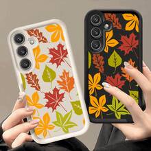 Funda de Teléfono con Patrón de Hojas de Otoño Adecuada para Samsung Galaxy A03s/A10s/A13/A14/A15/A30/A20s/A22/A24/A25/A31/A32/A33/A34/A35/A50/A30s/A51/A52/A53/A54/A55/S20/S21/S22/S23/S24/S25/M15/M31/M34/M35/M54/M55 Funda Suave de Escalera de Ojos de Cielo Clásica en Blanco y Negro de Dos Tonos Antigolpes Protección Completa Regalo de Elemento de Alta Gama a la Moda Mejor Opción - Multicolor - Ver 12