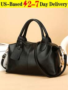 Women's Boston Bag, Handbag And Crossbody Bag, Large Capacity Commuter Bag,Shoulder Crossbody Bag,Spacious Work Tote, Large Satchel Tote Bag Ladies Shoulder Bag,Lightweight Material Design,Adjustable Strap,Essential For Travel, Work And School[US Local Warehouse]The Best Gift Choice, Birthday Gift, Valentine's Day - 彩色 - 查看 13