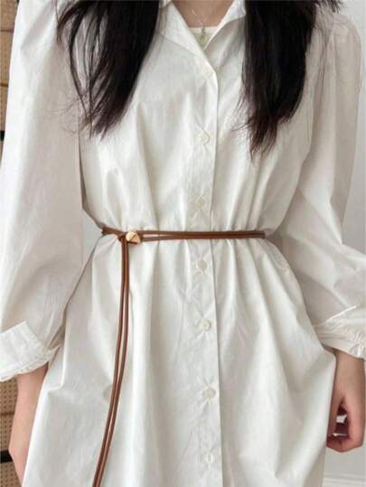 1pc Plus Size XXL Women's Belt, Western Style Belt, Plus Size Extra Large Bohemian Tie Waist Rope In Black, Brown, Red, Freely Adjustable To Match Dresses, Sweaters, Coats, Shirts, Pants, Suitable For Beach, Holiday, Gift For Birthday