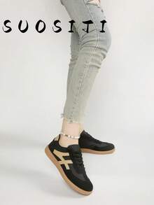 Women's Fashion Non-Slip, Durable, Comfortable And Lightweight Sports Casual Shoes - Black - View 5