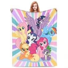 My Little P-Pony Blanket Warm Graphic Plush Throw Blanket For Couch Chair Travel Office Flannel Bedspread Bed Cover Watercolor  Flannel Blanket Multiple Sizes 2D Print Judy Hopps Nick Wilde Soft Warm Cozy Gift  Blanket Multiple Sizes 2D Printed All Star Characters Flannel Material Home Decor Collectible Gift  Blanket Multiple Sizes 2D Printed Inspirational Quote Design Flannel Material Home Decor Cozy GiftMakka Pakka Blankets Warm Soft Funny Plush Throw Blanket For   Home Decor Flannel Bedspread Bed Cover - White - View 3