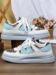 White Leopard Print On a Gray Background