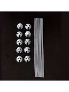 10/20/30/50 Peças Clipes e Varas de Balão de Plástico, Suportes de Balão Transparentes Minimalistas, Adequados para Festa, Decoração de Aniversário, Natal, Decoração de Natal, Presentes de Natal - Cor transparente - Visão 10