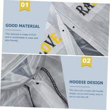 Chubasquero Adultos Raincoat Transparente con Protección Completa Exteriores y Actividades Aire - 1 - Ver 6