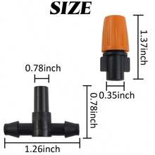 1/4" Blank Distribution Plant Watering Irrigation Kit With Adjustable Mist Spray Head, Water-Saving, Convenient For Greenhouse, Patio, Plant Watering, Flower Beds