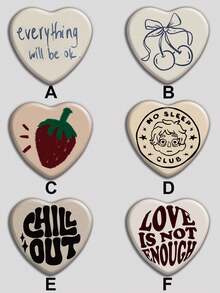 心形徽章，经典时尚徽章/胸针，2D平面设计，高品质金属配件，适合装饰衣服、帽子、背包，是送给朋友、同学、同事和爱人的理想新奇礼物。 - 彩色 - 查看 2