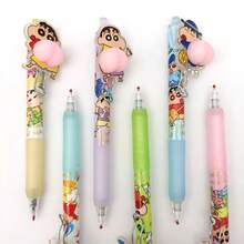 0.5mm Erasable Neutral Pen With Crayon Shin-Chan Cartoon Design, Smooth Writing Ink Flow, Suitable For School, Office Use, Student Prizes And Back To School Gifts - Multicolor - View 5