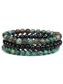 6mm Natural Stone Bracelet Set, Includes Rose Quartz & Tiger Eye Beads, Elastic Stretch Bracelets, Popular European & American Cross-Border Jewelry - Bracelet - View 35