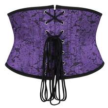 1 chiếc áo corset kiểu Gothic dành cho nữ, kiểu áo croptop có gọng định hình eo. - Màu tím - Xem 3