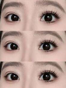 5对交叉尖头cosplay假睫毛，整条小恶魔款，根部分离，透明梗，0.05mm超薄，柔软可重复使用，放大双眼效果，新手友好，适合cosplay、万圣节和派对，打造戏剧性魅力妆容 - 尖尾漫畫款 - 查看 3