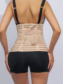 三段式魔术贴可调节女士腰腹带，兼具背部保护带、矫正带、腹带功能；适合日常久坐、产后恢复等人群使用。 - 杏色 - 查看 6