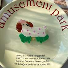 1pc New Cute Dog Acetate Hair Claw Clip, French Animal Hair Clip, Cartoon Adorable Hair Claw Clip For Ponytail, Hair Claw, Kawaii Cat Acetate Hair Clip, Personalized Cute Dog Acetate Hair Claw Clip, New Cute Border Collie Hair Claw, Cartoon Animal Hair Clip, Acetate Dog Hair Claw Clip, Bow Smile Happy Dog Hair Claw Clip, Animal Hair Accessories, Dopamine Delicate Hair Claw Clip, Acetate - Multicolor - View 11