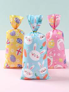 100个复活节兔子礼品袋，卡通兔子和复活节彩蛋图案糖果袋，复活节彩蛋寻宝礼品包装袋，糖果饼干食品包装袋，复活节派对装饰，复活节派对回礼袋，复活节家居装饰，复活节彩蛋寻宝派对用品，复活节用品，复活节兔子装饰，春季装饰，复活节派对用品，派对回礼，礼品包装袋 - 復活節兔子 - 查看 7