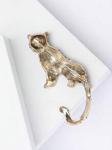 水钻豹纹胸针 - 奢华动物胸针，男女皆宜，休闲派对珠宝配饰/朋友礼物徽章装饰 - 豹子 - 查看 6