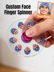 Custom Photo Finger Spinner, Personalized Acrylic Spinner With Your Picture, 6/7/8Cm, Printed Image For Adults, Customizable Photo Spinner Gift, Custom Designed Anxiety Toy, High Speed Ball Bearing Photo Toy, Fun Toy, Sophisticated And Refined - Multicolor - View 2