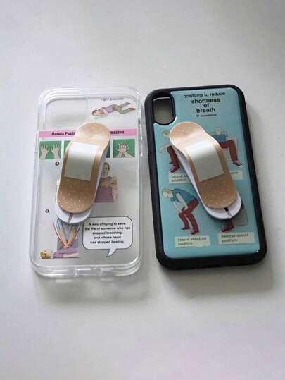 1pc Cute Creative Bandage Design Retractable Phone Holder - High Quality Hands-Free Car Dashboard Mount, Artistic & Practical Smartphone Accessory, Suitable For All Devices, Phone Grip Stand Compatible With IPhone, Android, Birthday Gift For Family And Friends, Push-Pull Phone Grip Compatible With IPhone, Android Phone, Gift For Birthday, Family, Friends Gifts Birthday Phone Accessories