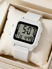 New Fashionable Multifunctional Square Electronic Watch, Sports Watch, Life Alarm Clock, Digital Display Watch, Wristband - one-size - View 14