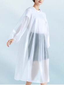 Poncho de chuva descartável e grosso para adultos, impermeável e à prova de vento, em EVA, para todo o corpo, ideal para ciclismo ao ar livre, capa de chuva portátil, jaqueta de chuva reutilizável com capuz, poncho de chuva leve em EVA, roupa unissex para atividades ao ar livre, adequado para escola, escritório, casa, viagens, volta às aulas, equipamentos de camping e itens essenciais para camping. - Multicolorido - Ver 2
