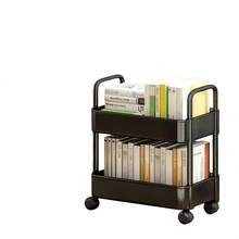 Multi-Tier Rolling Storage Cart - Compact Design Saves Space, Sturdy Plastic Structure, Suitable For Kitchen, Bathroom, Bedroom, Office, Warehouse, Garage - Easy Assembly, Multi-Functional Multi-Tier Shelving, Home Storage Rack