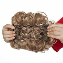 Synthetic Extensions - Sandy Brown Mix Bleach Blonde - View 5