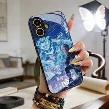 Diseño de anime con espíritu eléctrico y escenario urbano nocturno Funda de teléfono a prueba de golpes  de  para IPhone 17 16 15 14 13 12 11 X XS Pro Max 8 7 6 Plus SE GALAXY 21, 22, - Negro - Ver 6