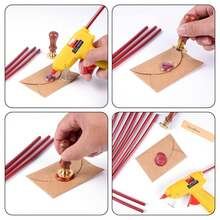 10/20/30PCS Wine Red Hot Glue Sticks - 7mm X 100mm Mini Glue Gun Refills For DIY Crafts, Wedding Invitations, Sealing Wax Style & Festival Decor - Burgundy - View 4
