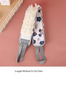 1pc 2-In-1 Expandable Bath Sponge With Soap Pouch Design & Exfoliating Texture, Large Double-Sided Soft Body Scrubber, Gentle Cleansing & Light Beige Smooth, Bathroom Accessory, Bath Tub Enhancer - Multicolor - View 4