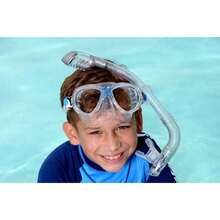 - Esnórquel Juvenil con Tapa Seca, Protector contra Salpicaduras y válvula de Cierre en la Parte Superior, Boquilla de Silicona, Soporte de liberación rápida, diseñado en Italia,38258862 - Blanco - Ver 5