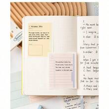 Three-Section Notepad With Organized Sticky Notes, Non-Adhesive, Creative, Tearable Planning Paper For Students' Reminders And Messages. - Nhiều màu - Xem 8
