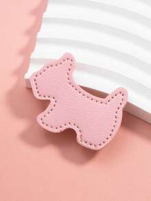 1个复古可爱皮革多巴胺小狗造型发夹，适合女性和情侣佩戴 - 彩色 - 查看 9