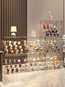 Blind Box Doll Display Stand, Waterproof Transparent Display Box, Detachable Acrylic Storage & Organization Box, Dust-Proof Display Cabinet, Multi-Functional Collectible Storage Box, Home Decor, Apartment Essential, Office, Hotel, Desktop Decor, Back To School, Holiday Essential (Doll Not Included) - Multicolor - View 4