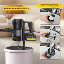 Vandise 3-In-1 Cordless Vacuum Cleaner (Handheld/Stick/Car Use) With 130,000 RPM Powerful Motor | Extra-Long 60-Min Runtime | Specialized For Pet Hair, Deep Carpet & Hardwood Floor Cleaning | Includes Rechargeable Battery & Multiple Attachments - 深灰色 - 查看 7