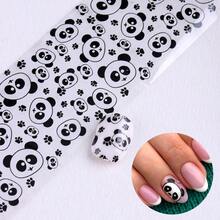 Leopard Print Nail Transfer Stickers, Sexy Retro Nail Stickers With Flower, Heart, And Star Patterns, Holographic Nail Art Paper Transfer Foil Nail Stickers.