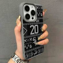 Funda para teléfono con patrón de punto de los White Sox Compatible con fundas para teléfonos   17  16 Pro Max  15 Pro Max  13 y  12 Diseño elegante y duradero, un regalo perfecto para fanáticos de los deportes, familiares y amigos - Gris - Ver 6