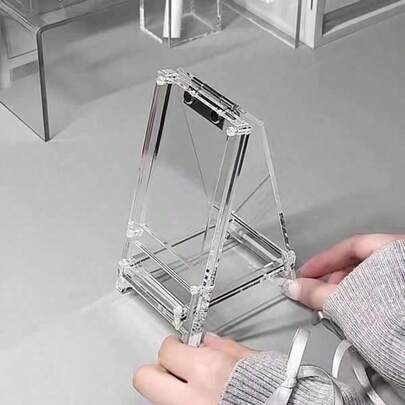 1 set/1 st transparent anslagstavla, Gumei akryl fint flashkortsställ, högkvalitativt litet kortförvaringsställ, utsökt present, skapar en känsla av överraskning, julklapp, överraskning för vänner och familj, söt och prisvärd, påskpresent (stokastisk stil)