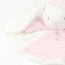 Chupete de bebé toalla conejo suave tacto dormir peluche juguete regalo de nacimiento 25cm*25cm - Blanco - Ver 2