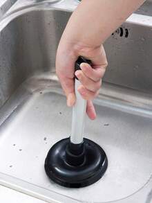 1pc Heavy Duty Sink Plunger | Kitchen Toilet Plunger | Powerful Toilet Plunger, Easily Unclog All Blockages | Bathroom Shower Drain Cleaner - White - View 3