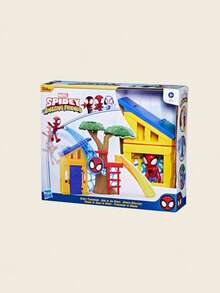 Hasbro Serie  - Escena del parque infantil de  y sus Asombrosos Amigos  de 10 pulgadas | Oficialmente con licencia, juego de juguetes lindo y divertido, juguete educativo interactivo para niños, plástico ABS, regalo de vacaciones, Feliz Año Nuevo, edades 3+ - Multicolor - Ver 1