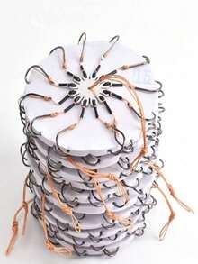 2个12齿旋转钩，防饵爆炸钩，适用于鱼竿，钓鱼配件 - 黑與白 - 查看 2