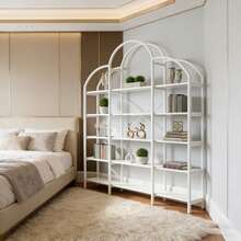 Bookcases - White + MDF+Metal + Modern - View 1