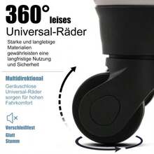 Hartschalenkoffer, Rollkoffer, Handgepäckkoffer, 4 Rollen, ABS-Material, Mit Zahlenschloss, 34,5*23*47, Farbverlauf Schwarz-Grau - Grey+Black + ABS - View 4