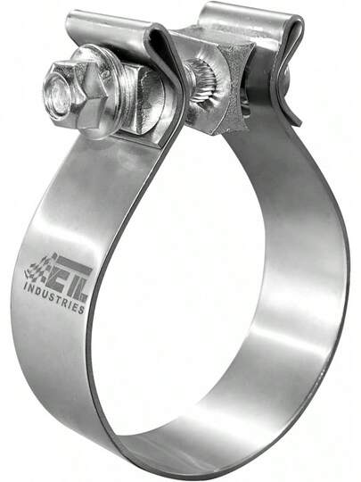 2.5 Inch Exhaust Clamp, 2 1/2" Narrow Band 304 Stainless Steel Clamp For Muffler, 1 Pc