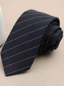 1pc Striped Knitted Necktie, Suitable For Casual Street Style And Daily Wear, British Style - Multicolor - View 11