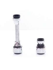 2pcs Extra Long Faucet Spout Splash Proof Aerator Water Saving Device, Kitchen Household Shower Head Extension Filter