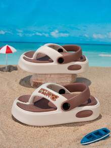 1 Pair Baby/Toddler Thong Sandals With Heel Strap, Easy To Wear & Remove, Thick Soft Non-Slip Sole, Fashionable & Cute - Multicolor - View 6