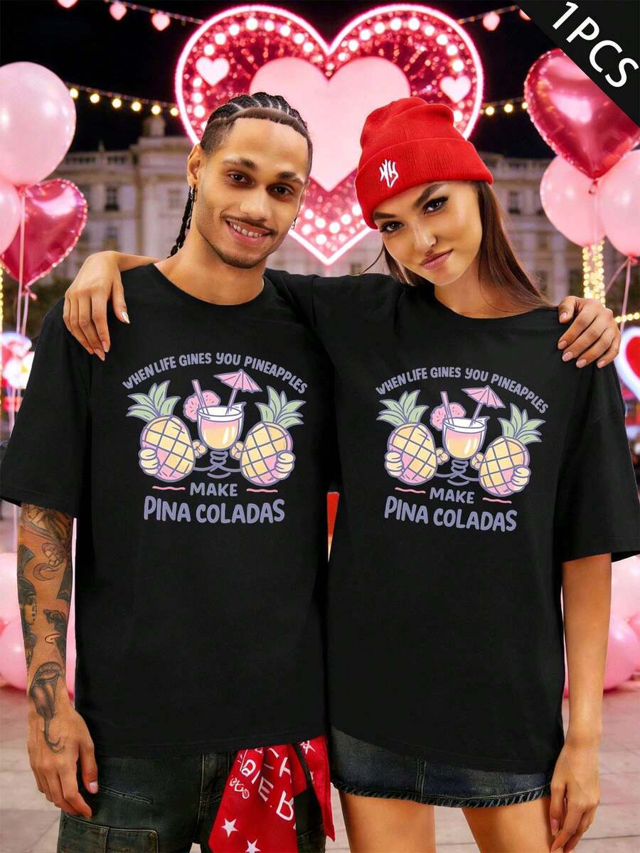 T-shirt Partner con motivo Colada, scollo tondo, vestibilità comoda, stile casual, stampa artistica - UomoNero-1PC - Visualizzare 1
