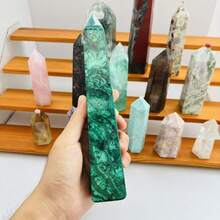 1 Stück natürlicher polierter hexagonaler Kristallprisma, Rosenquarz, Fluorit, Citrin, Dekorationsstein für Innenräume, Geschenk, Sammlung, Geschenk für Feiertage - Verschiedenfarbig - Übersicht 15