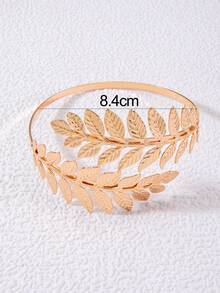 imoli 1件时尚创意夸张金属花卉螺旋臂环手镯，适合作为送给去海滩度假的女性的珠宝礼物