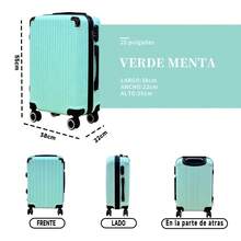 Maleta De Mano 20in Carry On 10kg Candado Ruedas 360° - verde menta - Ver 2