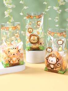 100 túi đựng bánh hình động vật rừng, túi quà tặng họa tiết sư tử, hổ, khỉ, túi đựng kẹo sinh nhật, túi đựng bánh quy chủ đề động vật rừng, túi đựng đồ ăn nhẹ, trang trí tiệc mừng em bé, trang trí tiệc tiết lộ giới tính, túi đựng bánh quy đám cưới, quà tặng tiệc cưới, túi mua sắm siêu thị, trang trí bàn tiệc gia đình, đồ dùng nhà bếp, túi quà sinh nhật, trang trí động vật rừng, quà tặng tiệc tùng. - động vật rừng - Xem 10